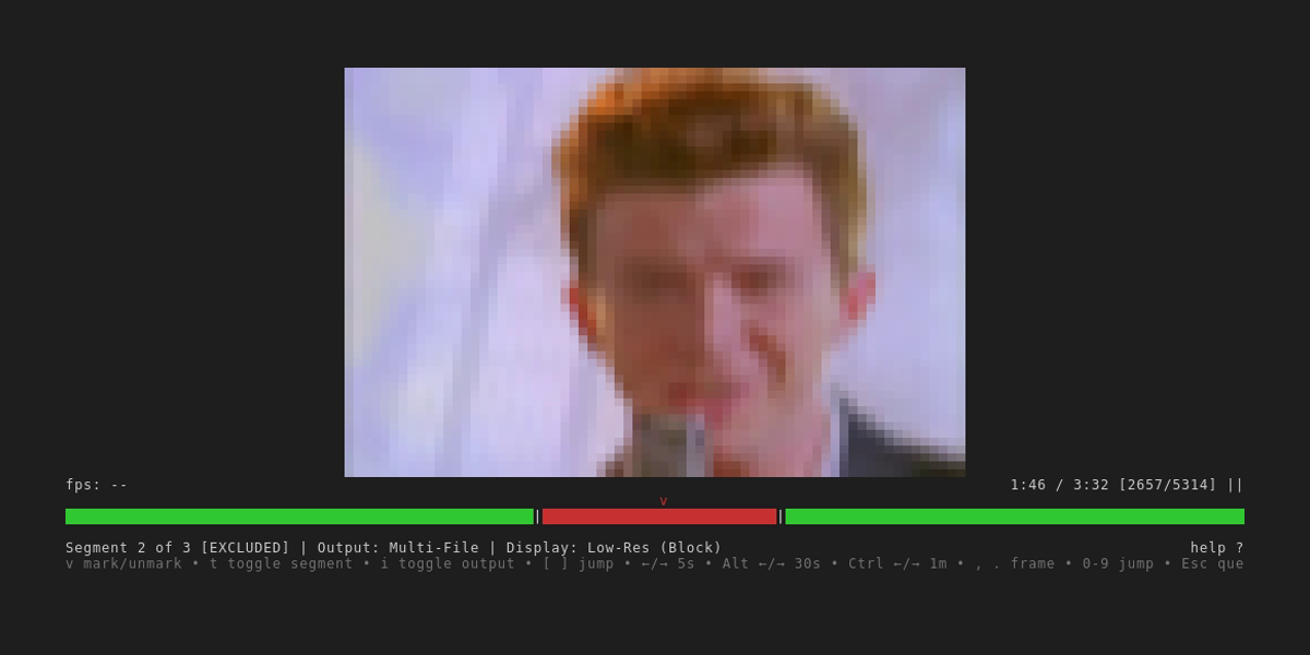 A screenshot of the Rust Video Editor.